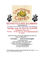 Community Cares Motorcycle Ride & Clambake