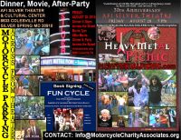 Dinner, Movie, After-Party for Motorcyclists and the Public
