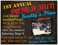 Smitty's Place first Annual Charity Poker Run!!!