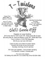 T-Twisters Annual Chili Cook Off & Camp out