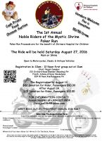 Noble Riders Poker Run for the Shriners Childrens Hospitals