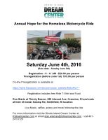 Hope for the Homeless Motorcycle Ride