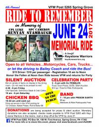 VFW Ride To Remember Memorial Ride