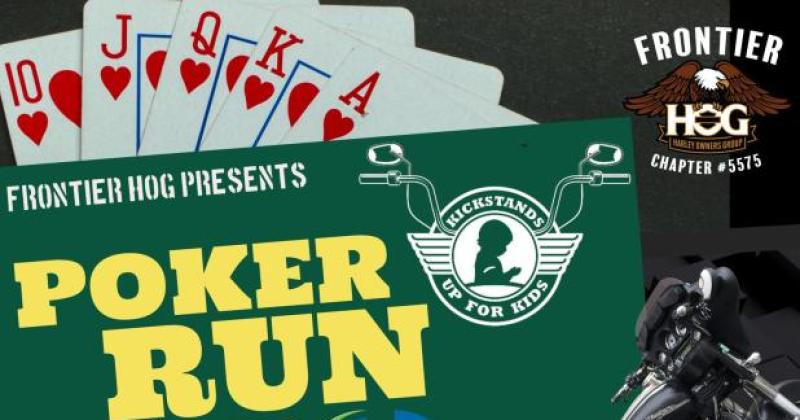 FRONTIER HOG KICKSTANDS UP FOR KIDS POKER RUN