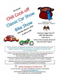 5th Annual Chili Cook Off with Classic Car Show and Bike Show