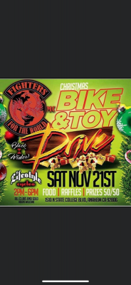 Fighters 4The World M.C. bike night/Christmas kids toy drive