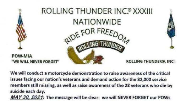 Rolling Thunder Ride for Freedom XXXIII, New England