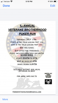 Veterans Brotherhood  Poker Run
