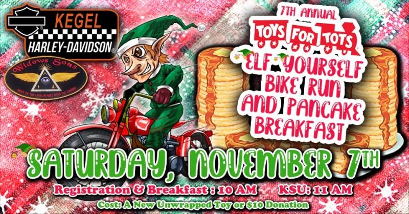 2026 Toys For Tots Elf Yourself Bike Run & Pancake Breakfast