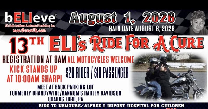 13th Annual Eli’s Ride For A Cure