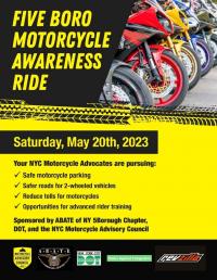 NYC Five Boro Motorcycle Awareness Ride