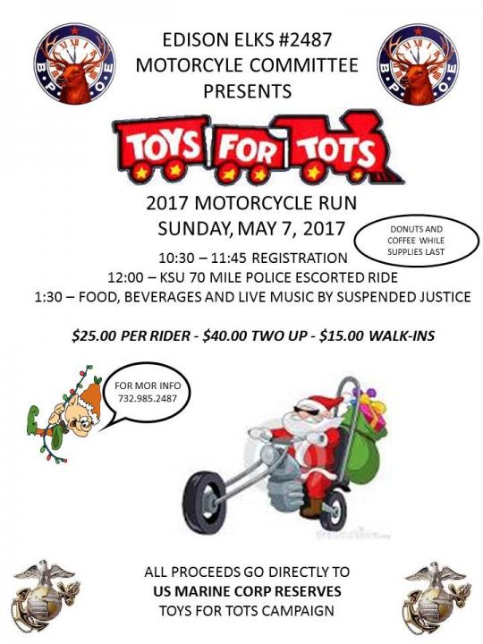 Edison Elks Toys For Tots Run Cyclefish