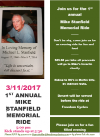 Mike Stanfield Charity Ride