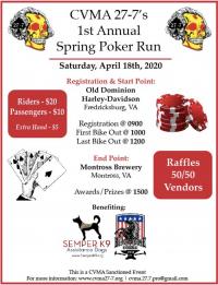 CVMA 27-7 1st Annual Spring Poker Run * POSTPONED *
