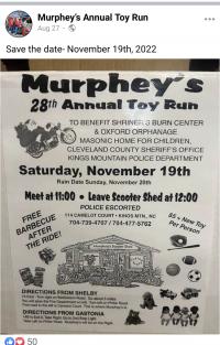 Murphey’s annual toy run 