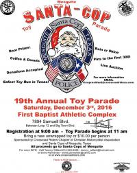 Mesquite Santa-Cop Toy Parade