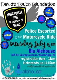 David's Touch Foundation Police Escorted Motorcycle Ride in Memory of David