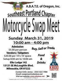 A.B.A.T.E. of Oregon Motorcycle Swap Meet