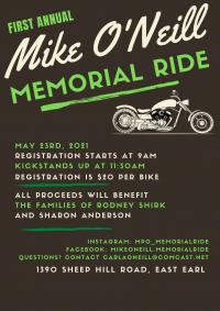 1st Annual Mike O'Neill Memorial Ride