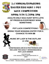 2nd Annual Exploding Easter Egg Hunt & Pot Luck Competition