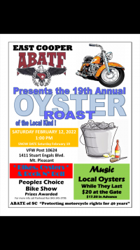 East Cooper Abate 19th Annual Oyster Roast & Bike Show