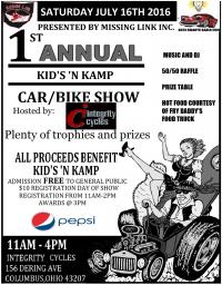1st Annual Kid's 'n Kamp Bike/Car Show