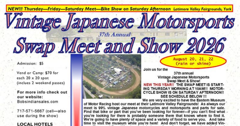 2026 Vintage Japanese Motorsports Swap Meet & Show
