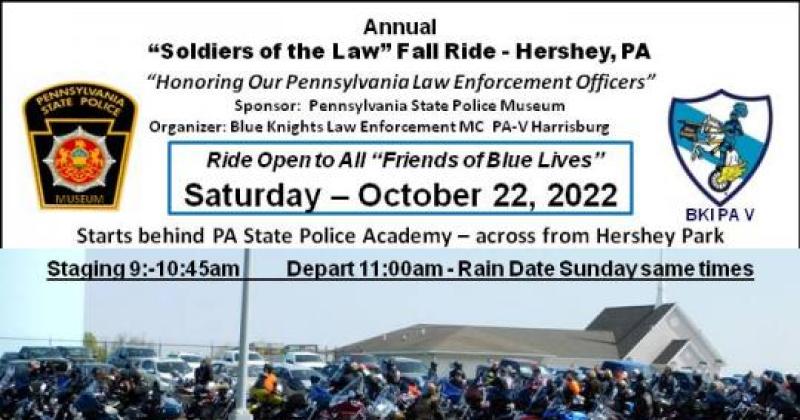 Fall “Soldiers of The Law” Motorcycle Ride