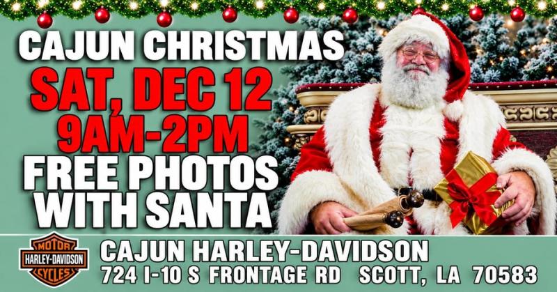 Photos with Santa at Cajun Harley-Davidson