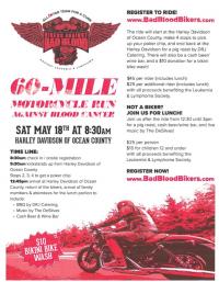 60 Mile Motorcycle Run Against Blood Cancer