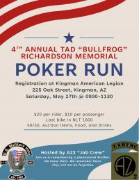 4th Annual Tad "Bullfrog" Richardson Memorial Poker Run