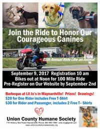 Union County Humane Society Motorcycle Ride