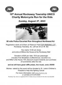 10th Annual Rockaway Township UNICO Charity Motorcycle Run for the Kids