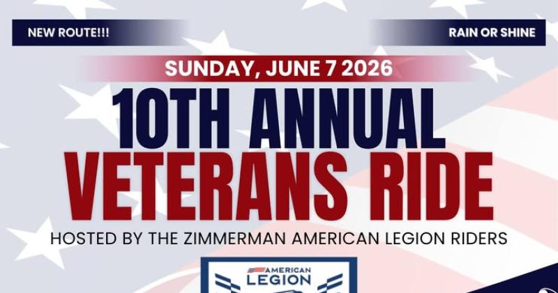 Zimmerman Legion Riders 10th Annual Veterans Ride
