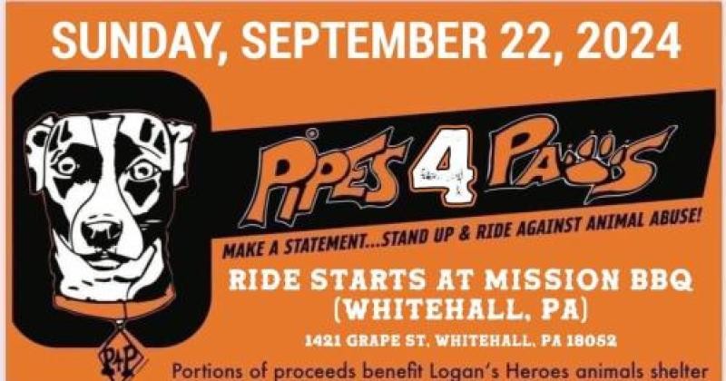 Pipes 4 Paws Charity Motorcycle Ride To Help Abused Dogs