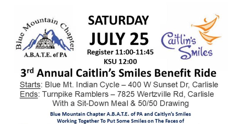 Caitlin's Smiles Benefit Motorcycle Ride