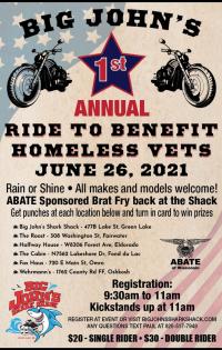 Big John's 1st annual ride to benefit homeless vets