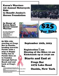 Ist Annual Benefit Ride For Jessica's Heros