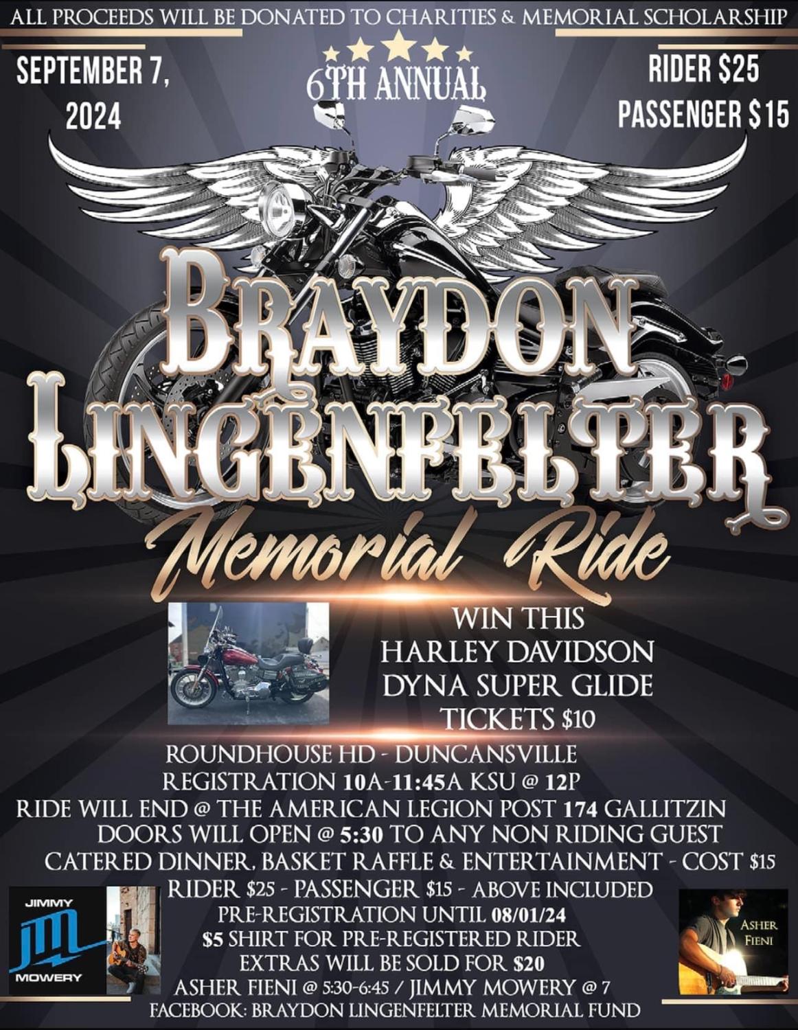Braydon Lingenfelter Memorial Ride