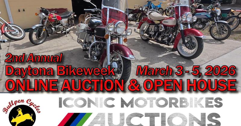 Bullpen Cycles Daytona Bikeweek Online Auction and Open House