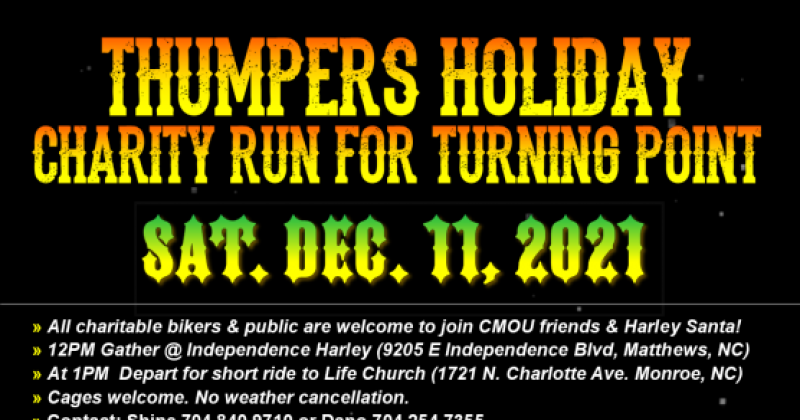 Thumper's Holiday Charity Run for Turning Point  2021