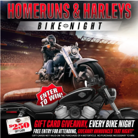 Homeruns & Harley's Bike Night.