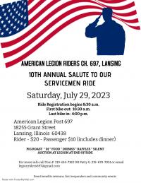 10th Annual Salute to Our Servicemen Ride