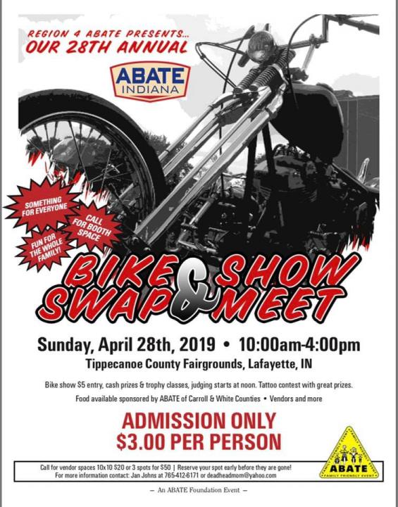 ABATE Region 4 Bike Show and Swap Meet