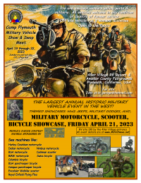 Military Motorcycle Display at Camp Plymouth