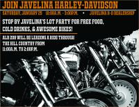 Javelina H-D Cablin Fever Lot Party and ALR 208 Hill Country Ride