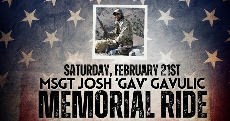 MSGT Josh "Gav" Gavulic Memorial Ride