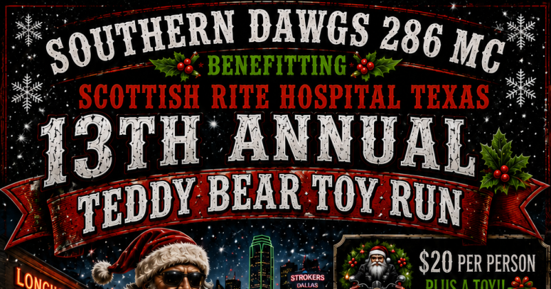 SDMC Teddy Bear Toy Run Benefitting Scottish Rite Hospital Texas
