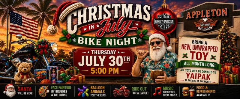 Christmas in July Bike Night