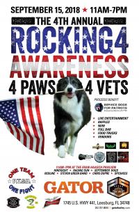 4th Annual Rocking 4 Awareness "4 Paws 4 Vet's"